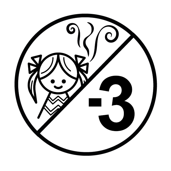Niet gebruiken in aanwezigheid van kinderen jonger 3 jaar
