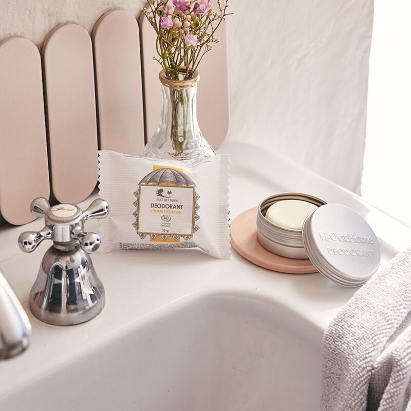 Product Deodorant cedraat - patchoeli : 1 navulling + 1 aluminium blikje Afbeelding