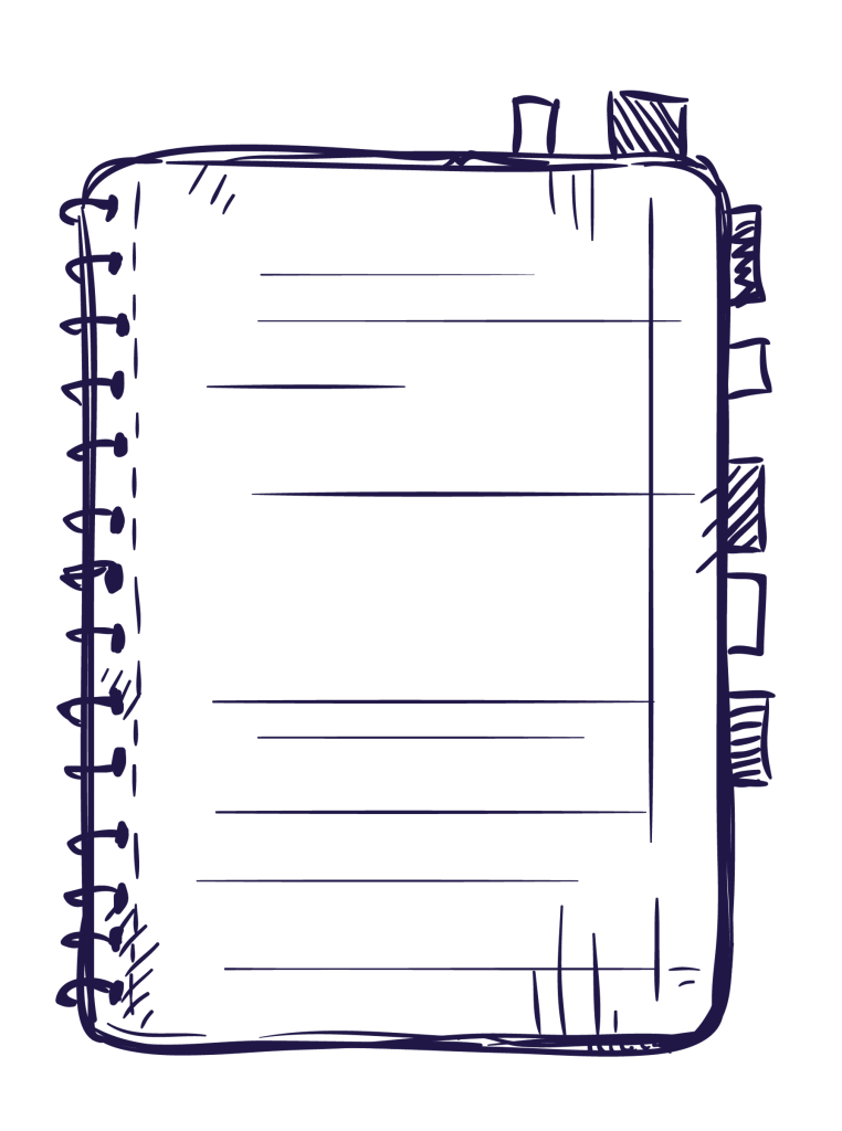 Illustration style baroque d'un cahier